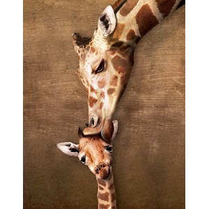Eurographics (8104-0301) - "Giraffe Mother’s Kiss" - 100 pieces puzzle