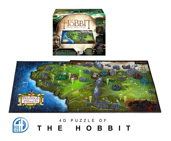 4D Cityscape (51100) - "4D Hobbit Middle Earth" - 1390 pieces puzzle