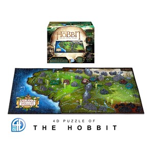 4D Cityscape (51100) - "4D Hobbit Middle Earth" - 1390 pieces puzzle