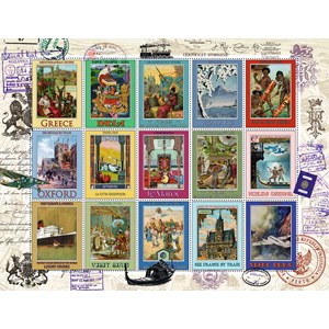 Ravensburger (16602) - "Vacation Stamps" - 2000 pieces puzzle