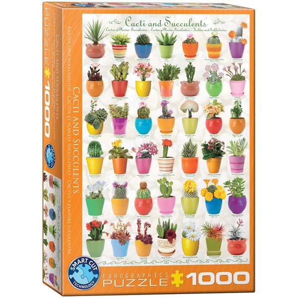 Eurographics (6000-0654) - "Cacti and Succulents" - 1000 pieces puzzle