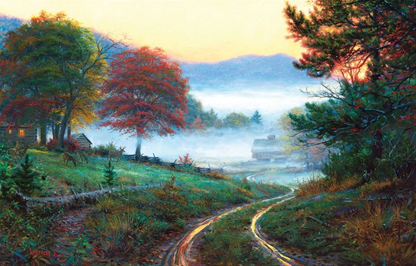 SunsOut (53053) - Mark Keathley: "Morning at Cades Cove" - 300 pieces puzzle