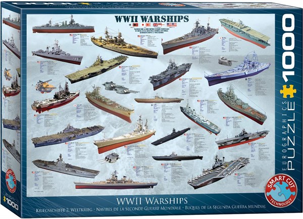 Eurographics (6000-0133) - "World War II War Ships" - 1000 pieces puzzle