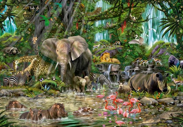 Educa (16013) - "African Jungle" - 2000 pieces puzzle