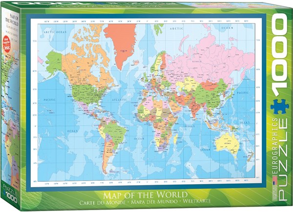 Eurographics (6000-1271) - "World Map" - 1000 pieces puzzle