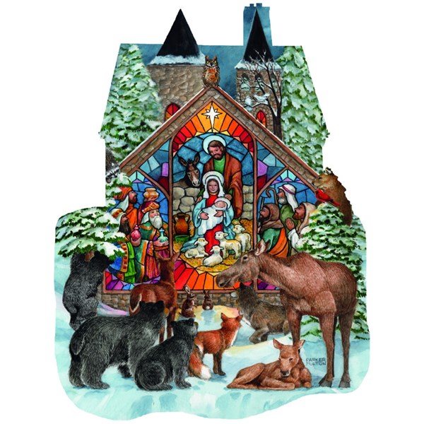 SunsOut (96055) - Parker Fulton: "Forest Nativity" - 1000 pieces puzzle