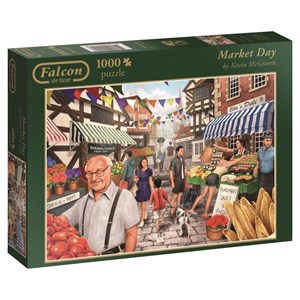 Falcon (11111) - "Market Day" - 1000 pieces puzzle