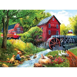 SunsOut (28751) - Tom Wood: "Playing Hookey at the Mill" - 1000 pieces puzzle