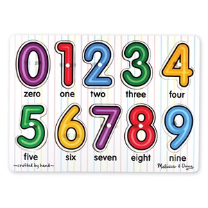 Melissa and Doug (3273) - "See-Inside Numbers" - 10 pieces puzzle