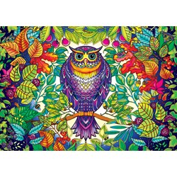 Buffalo Games (3842) - Johanna Basford: "Forest Owl" - 500 pieces puzzle