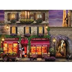 Eurographics (6000-0963) - David McLean: "The Red Hat Restaurant, Paris" - 1000 pieces puzzle