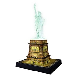 Ravensburger (12596) - "Statue of Liberty - Night Edition" - 108 pieces puzzle