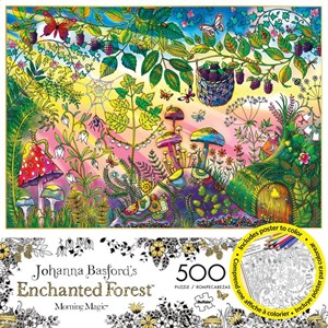 Buffalo Games (3846) - Johanna Basford: "Morning Magic (Enchanted Forest)" - 500 pieces puzzle