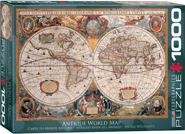 Eurographics (6000-1997) - "Antique World Map" - 1000 pieces puzzle