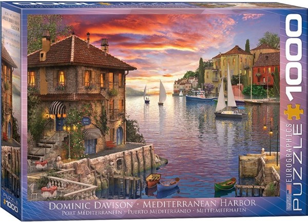 Eurographics (6000-0962) - Dominic Davison: "Mediterranean Harbor" - 1000 pieces puzzle