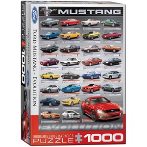 Eurographics (6000-0698) - "Ford Mustang Evolution" - 1000 pieces puzzle
