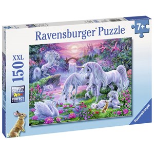 Ravensburger (10021) - "Unicorns in the Sunset Glow" - 150 pieces puzzle