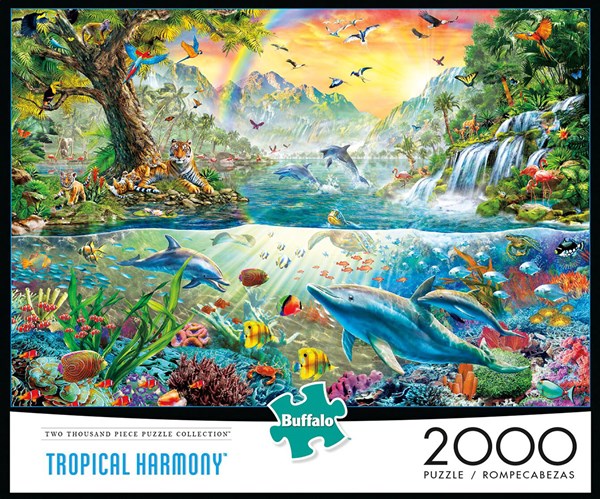 Buffalo Games (2068) - Adrian Chesterman: "Tropical Harmony" - 2000 pieces puzzle