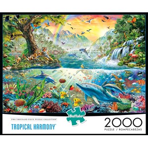 Buffalo Games (2068) - Adrian Chesterman: "Tropical Harmony" - 2000 pieces puzzle