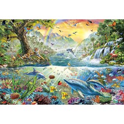 Buffalo Games (2068) - Adrian Chesterman: "Tropical Harmony" - 2000 pieces puzzle