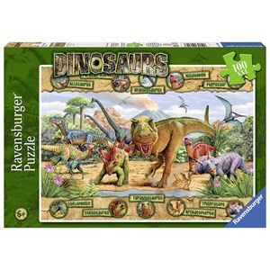 Ravensburger (10609) - "Dinosaurs" - 100 pieces puzzle