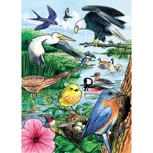 Cobble Hill (58809) - "North American Birds" - 35 pieces puzzle