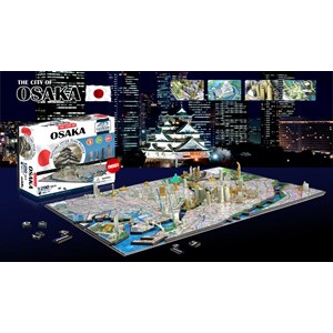 4D Cityscape (40038) - "Osaka, Japan" - 1290 pieces puzzle