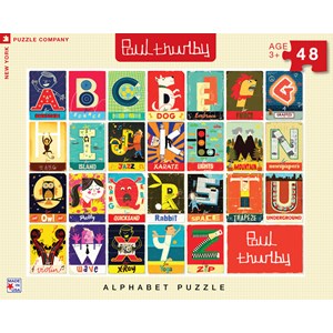 New York Puzzle Co (PT1303) - Paul Thurby: "Alphabet" - 48 pieces puzzle