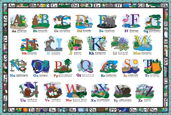 White Mountain (1102PZ) - "ABC Floor Puzzle" - 24 pieces puzzle