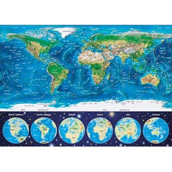 Educa (16760) - "Neon World Map" - 1000 pieces puzzle