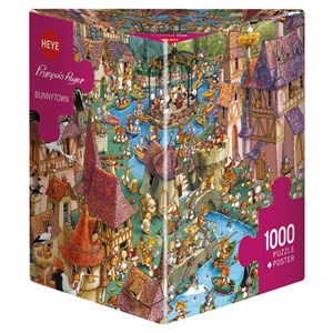 Heye (29496) - François Ruyer: "Bunnytown" - 1000 pieces puzzle