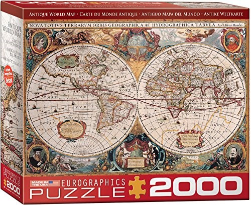 Eurographics (8220-1997) - "Antique World Map" - 2000 pieces puzzle