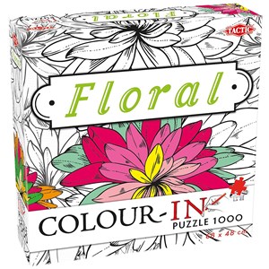 Tactic (54205) - "Colour in Floral" - 1000 pieces puzzle