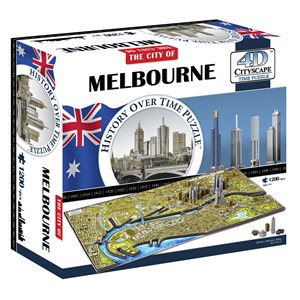 4D Cityscape (40060) - "Melbourne, Australia" - 1200 pieces puzzle