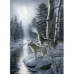 Cobble Hill (51811) - James Meger: "Wolves by Moonlight" - 1000 pieces puzzle
