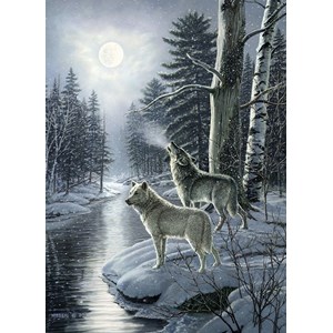 Cobble Hill (51811) - James Meger: "Wolves by Moonlight" - 1000 pieces puzzle