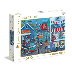 Clementoni (35009) - Peter Adderley: "Ice Cream on the Seaside" - 500 pieces puzzle
