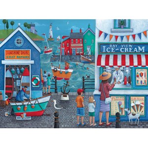 Clementoni (35009) - Peter Adderley: "Ice Cream on the Seaside" - 500 pieces puzzle