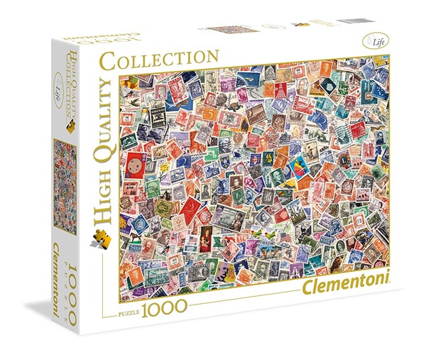 Clementoni (39387) - "Stamps" - 1000 pieces puzzle