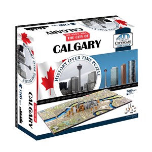 4D Cityscape (40056) - "Calgary, Canada" - 1200 pieces puzzle