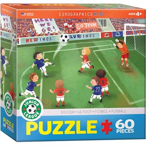 Eurographics (6060-0483) - "Junior League Soccer" - 60 pieces puzzle