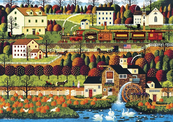 Buffalo Games (3717) - Charles Wysocki: "Honey Valley" - 500 pieces puzzle