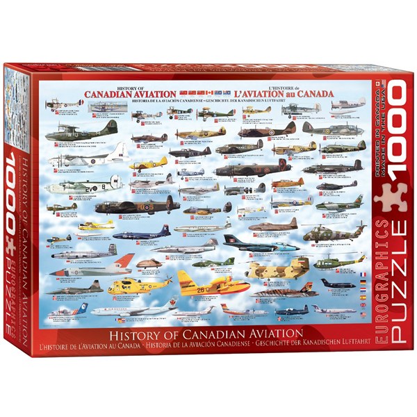 Eurographics (6000-0231) - "History of Canadian Aviation" - 1000 pieces puzzle