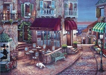 Anatolian (PER4516) - John O'Brien: "Café Romantique" - 1500 pieces puzzle