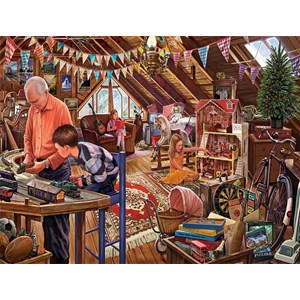 White Mountain (1123PZ) - Steve Crisp: "Attic Treasures" - 1000 pieces puzzle