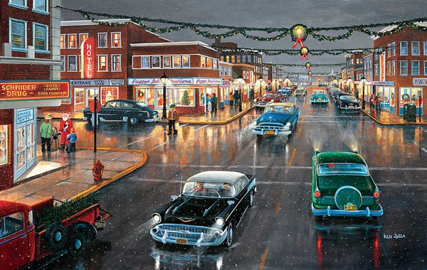 SunsOut (39616) - Ken Zylla: "Main Street 'Tis the Season" - 1000 pieces puzzle