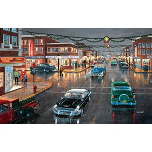 SunsOut (39616) - Ken Zylla: "Main Street 'Tis the Season" - 1000 pieces puzzle