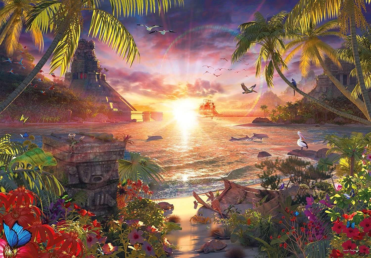 Ravensburger 178247 Jigsaw Puzzle PARADISE on sale SUNSET 18000 pcs. 276 x 192 cm. NEW