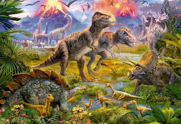 Educa (15969) - "Dinosaur Gathering" - 500 pieces puzzle