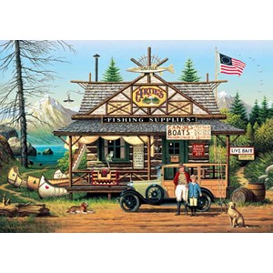 Buffalo Games (2619) - Charles Wysocki: "Proud Lil' Angler" - 300 pieces puzzle